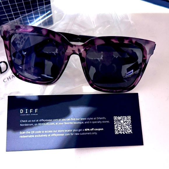 😎 Stylish Diff Charitable Hailey Himalyan Tortoise Sunglasses Brand New in Box - Picture 11 of 16